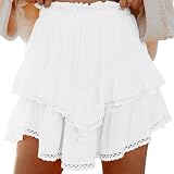 Mini Skirts for Women Summer Casual Boho Crochet Ruffle Flowy High Waisted Skirts 2025 Fashion Beach Vacation Clothes Faldas Para Mujer