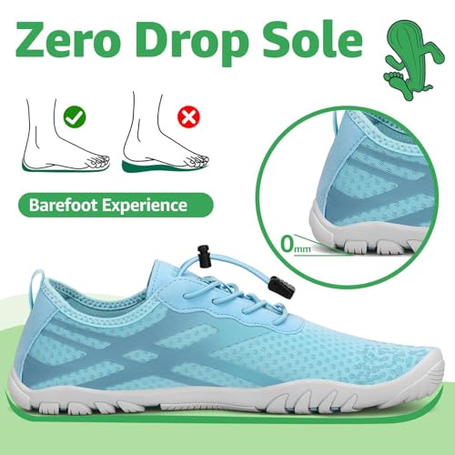 Image of SAGUARO Water Shoes for Women - Barefoot Quick-Dry Aqua Sock, Lightweight, Breathable for Swimming, Beach and Outdoor Activities Size 5.5-10.5