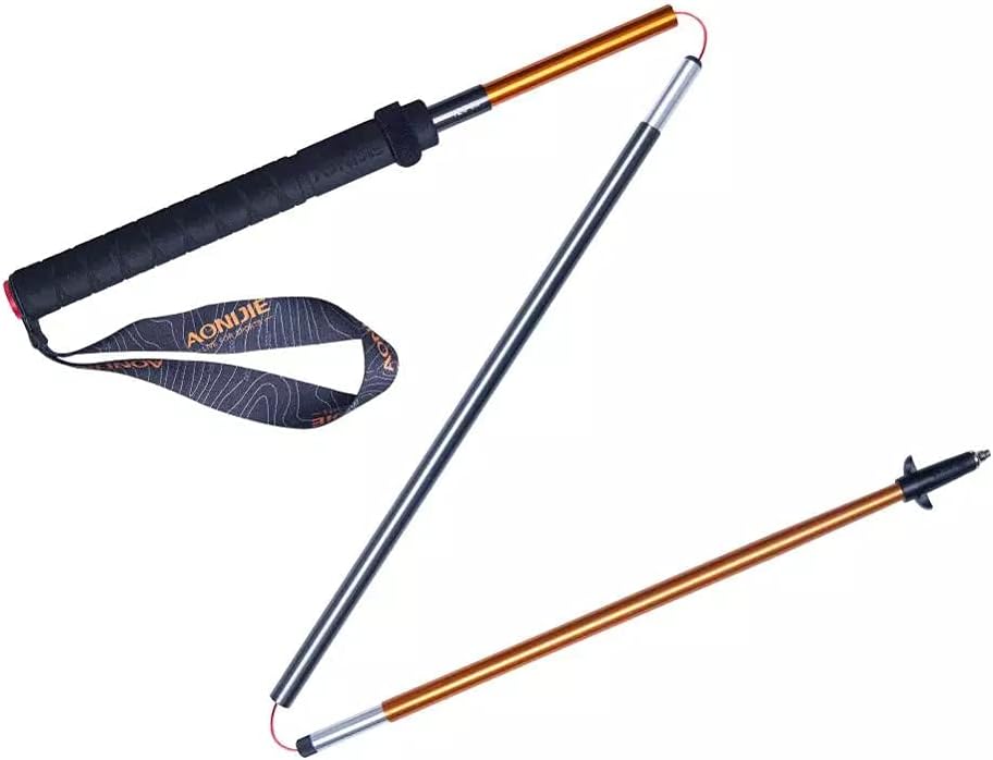 Trekking Poles Collapsible Hiking Pole Pair - EVA Handle 2pc Ultralight Folding Walking Sticks, Lightweight Aluminum 7075 Carbon Fiber Foldable Trekking Stick for Trail Seniors Men