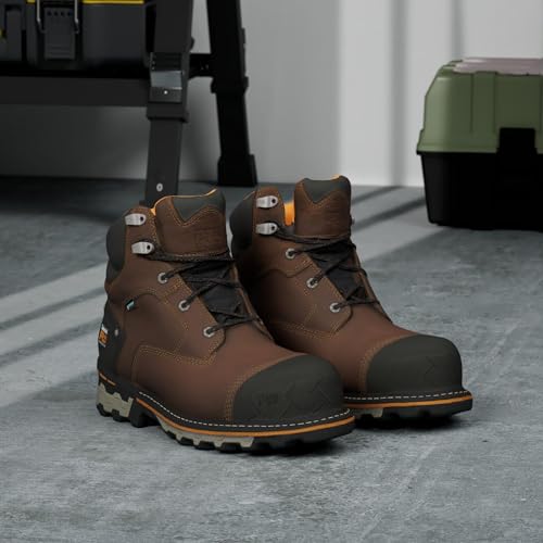Image of Timberland PRO mens Boondock 6 inch Composite Safety Toe Insulated Waterproof Industrial Work Boot