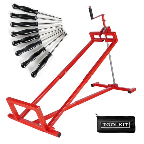 TONEIDER, Riding Lawn Mower Lift Jack with 880 Lbs Capacity, Telescopic Maintenance Jack with Hand Crank & Electric Handle for Lawn mowers and Garden Tractor