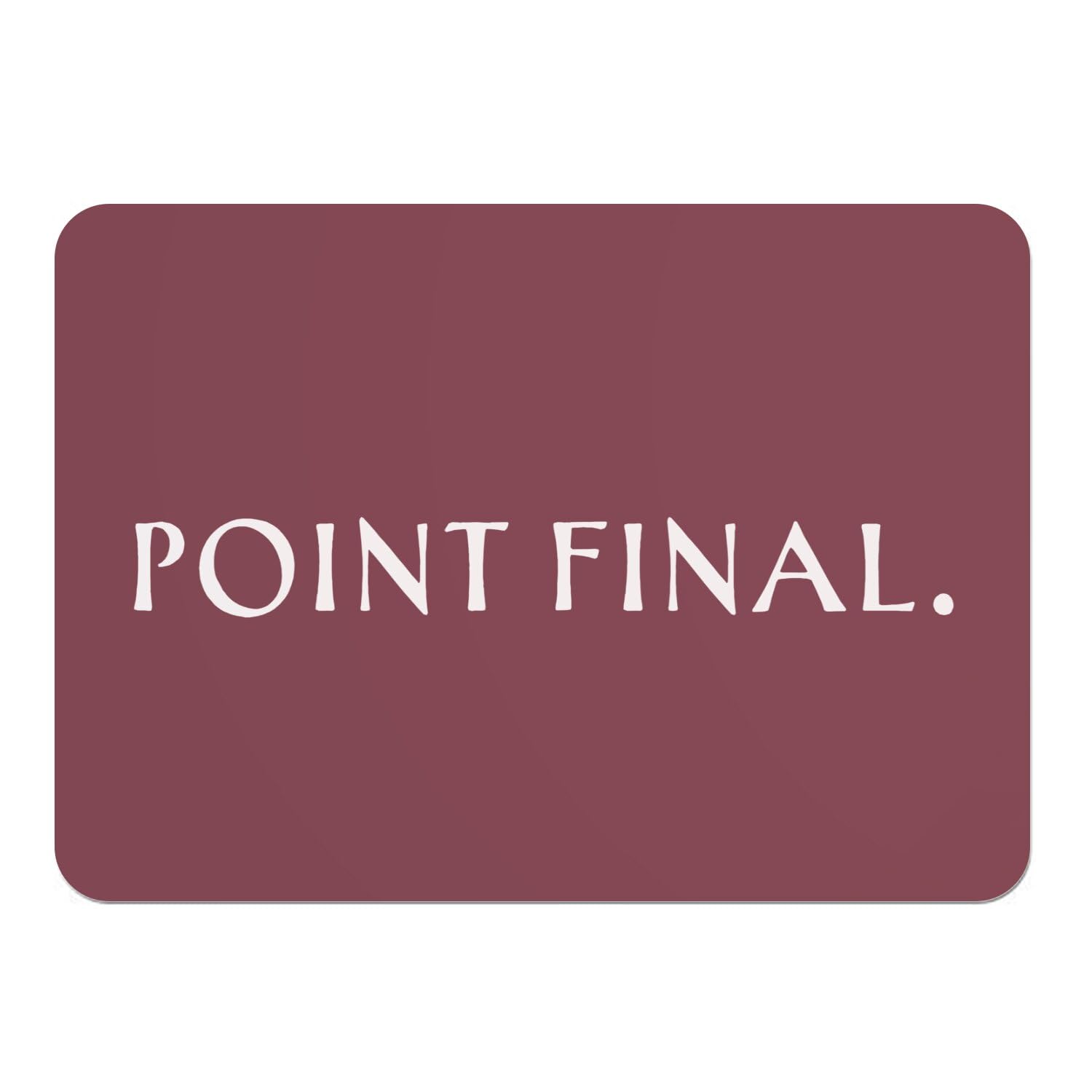 Sets de table souples en liège rouge Point Final Expression Grand Format