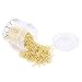 BEADNOVA 1000pcs 3mm 22K Gold Plated Brass Round Open Jump Ring with Plastic Acrylic Jar Container For Jewelry Making