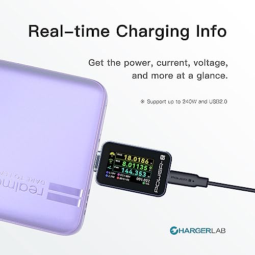 Image of ChargerLAB Power-Z C240 Portable USB-C Tester, Digital Power Meter, Supports up to 240W and PD3.1 QC5.0, for USB-C Phones, Laptops, Chargers and More
