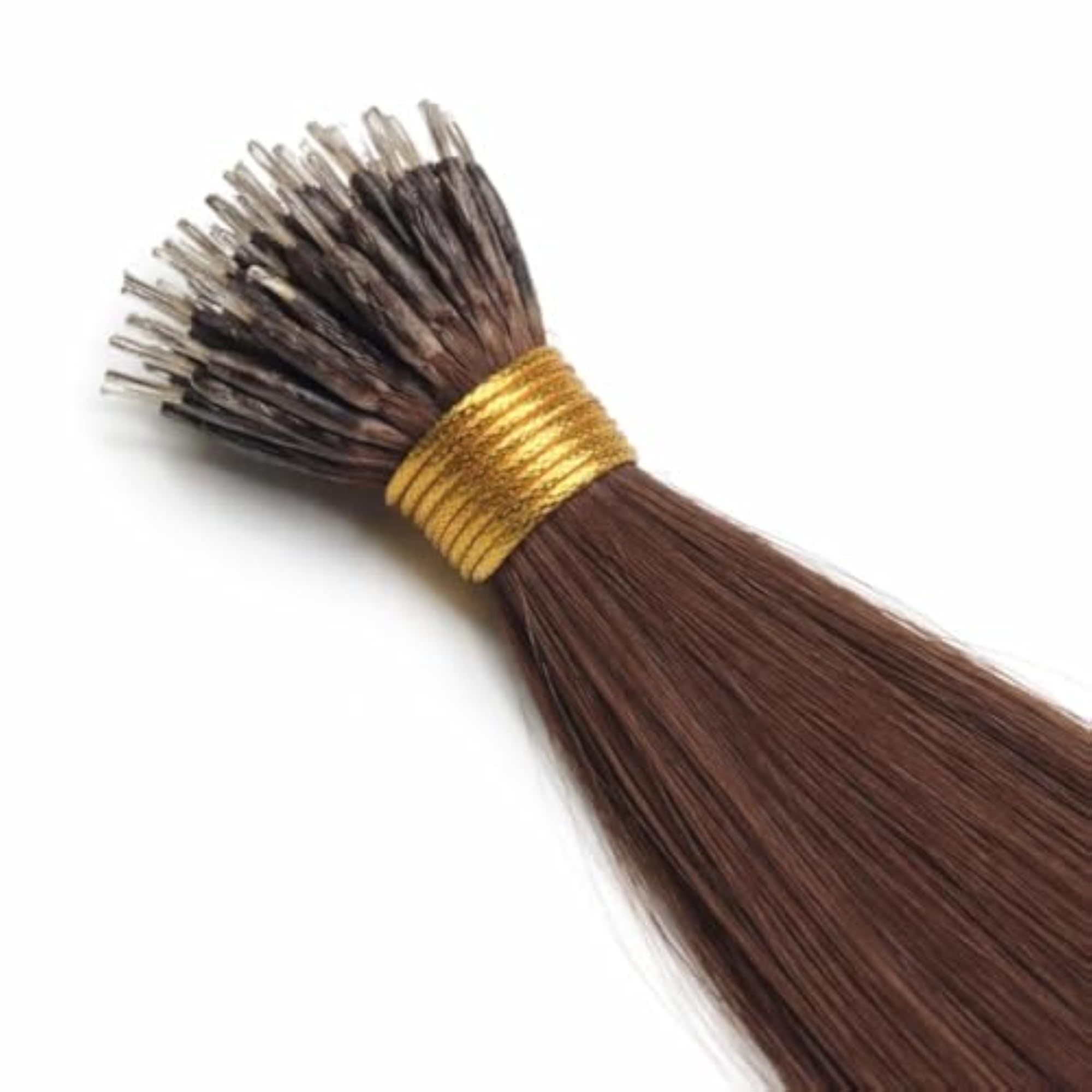 Hairarchy Nano Tip Real Human Hair Extension, 16 Inch Chocolate Brown
