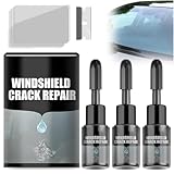 CrackFix Pro Kit, 2026 Upgrade Car Windshield Crack Repair Kit, Glass Repair Liquid for Cracks, Windshields, Resin-Based Crack & Chip Care, Clear Finish (2)