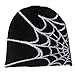 MAEHARRT Unisex Y2k Beanie Y2k Crochet Hat Goth Grunge Punk Spider Web Beanie Casual Preppy Streetwear Newsboy Hats for Women (Black)