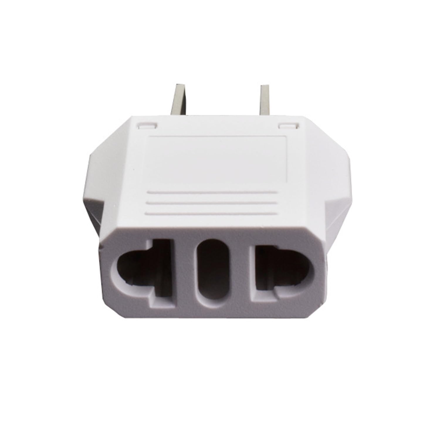 Paquete de 6 adaptadores de enchufe ALINNA de EE. UU., UE AU CN a EE. UU., Adaptador de enchufe de viaje, convertidor de corriente de CA blanco