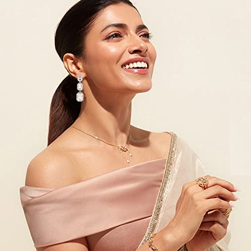 Classical Rhinestone Dangle Earrings Statement Crystal Drop Earrings Wedding Bridal Rectangle Dangling Earrings for Women2