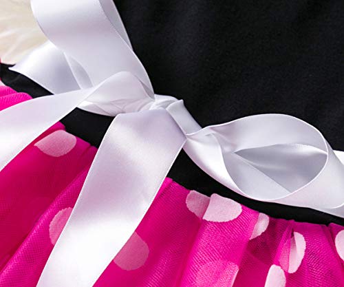 Image of Nileafes Girls Princess Mini Mouse Costume Toddler Birthday Party Fancy Dress Up