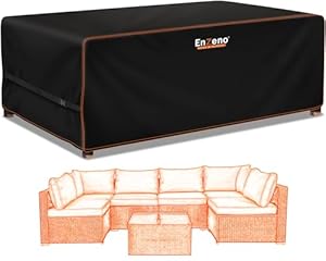 Gartenmöbel Abdeckungen wasserdicht 242x182x100cm Außenmöbel Abdeckung rechteckig / rechteckig Patio Möbel Abdeckung 210D Oxford Stoff Rattan Tisch und Stuhl Set Abdeckungen