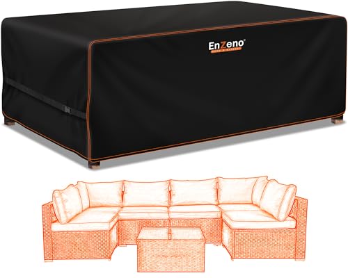 Gartenmöbel Abdeckungen wasserdicht 242x182x100cm Außenmöbel Abdeckung rechteckig / rechteckig Patio Möbel Abdeckung 210D Oxford Stoff Rattan Tisch und Stuhl Set Abdeckungen