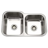 Houzer MEC-3220SR-1 Medallion Classic Series Undermount Stainless Steel 60/40 Double Bowl Kitchen...