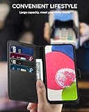 AIMOYU for Samsung Galaxy A52s 5G/A52 Case, Flip Wallet Leather Phone Case with [4 Card Slots] [Kickstand] [RFID Blocking] Magnetic Protective Shockproof Case for Samsung A52 Phone Case - Black - Image 6
