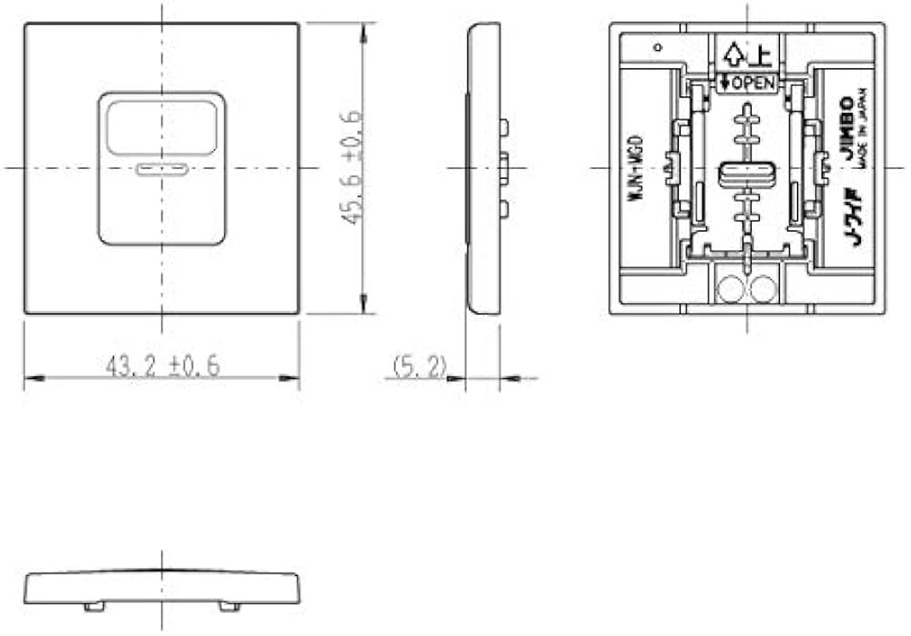 Amazon.co.jp: 神保電器 J・WIDEシリーズ 埋込スイッチ操作板 表示灯付