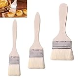 3 Pezzi Pennelli da Pasticceria con Setole Naturali, Pennelli Set da Cucina Classici, per ...