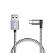 Produktbild TecMad USB Typ c Kabel USB3.0 C Ladekabel 90 Grad 1.2m Nylon USB Datenkabel für MacBook Pro,Galaxy S9 S8 Plus/Note 9,Nexus 5X / 6P,Hero 5/6,Hawei P20/mate 20, DJI Mavic Pro Drone - Grau