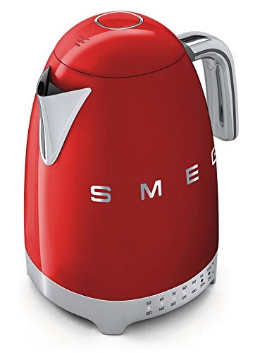 Smeg KLF02RDUS 50's Retro Style Variable Temperature Kettle, Red