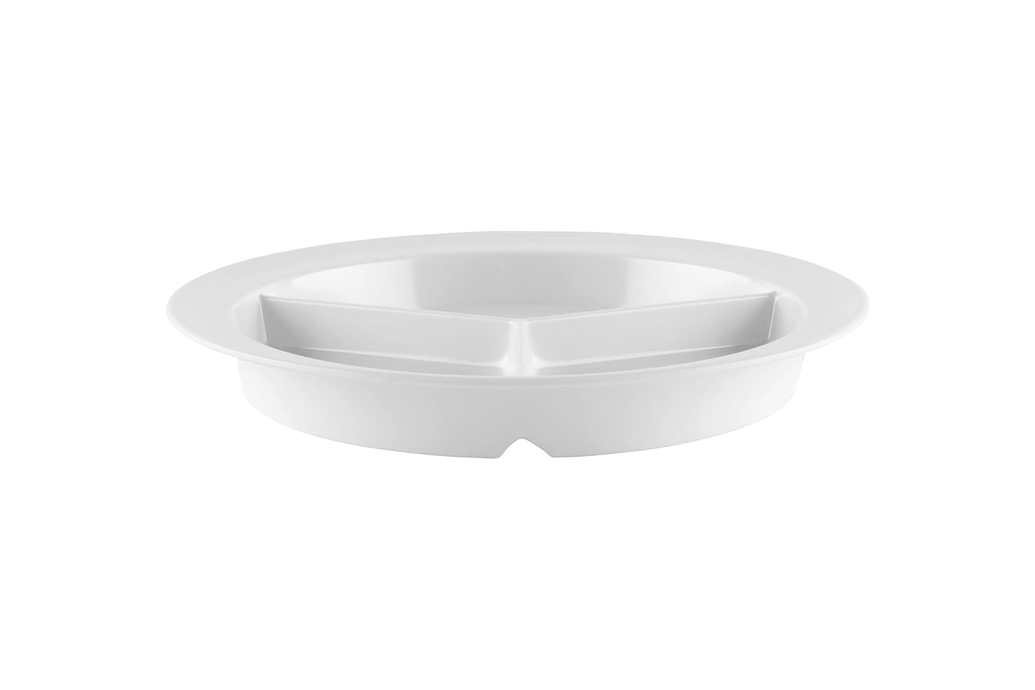G.E.T. ?CP-530-W-EC Heavy-Duty 3 Compartment Plastic Divided Compartment Plates, Deep Sided, 9", White (Set of 4)