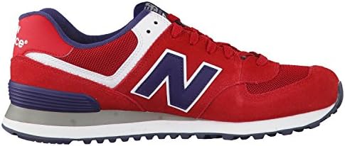 New Balance Unisex 574 V2 Lace-Up Sneaker,Red/Navy,Men 7.5 / Women 9 — view 9