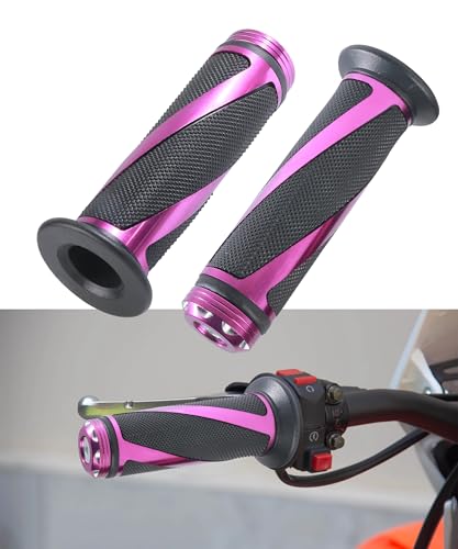 Flaconi 2PCS Puños de Moto,Puños Moto,Empuñaduras para Manillar de Motocicleta,Empuñadura de la Motocicleta,Puños de Manillar de Motocicleta,Adaptan para Motocicletas,Scooters (Púrpura)