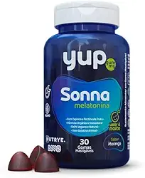 Sonna: Gomas de Melatonina para o Sono – Sabor Morango – Fórmula 100% Natural e Vegana – Sem Glúten e Lactose – Ajuda a Regular o Sono – 30 Gomas – Nutrye