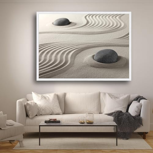 Decoración de pared moderna para meditación con lienzo texturizado 2