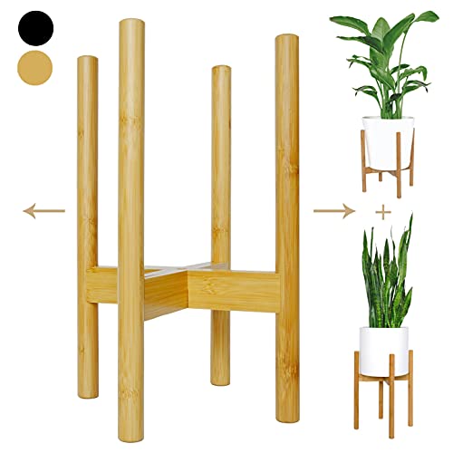 2 Pack Mid Century Plant Stands â€“ Adjustable Plant Stands - Planter Stands - Boho Plant Stands for Indoor Plants - Modern Plant Stands â€“ Plant Holder fits 8"-12" pots [POTS NOT INCL] mini+MOD