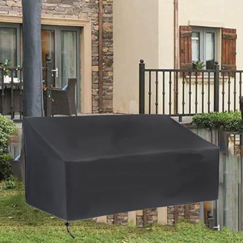Housse de canapé d'extérieur bâche imperméable canapé de jardin noir 147 cm
