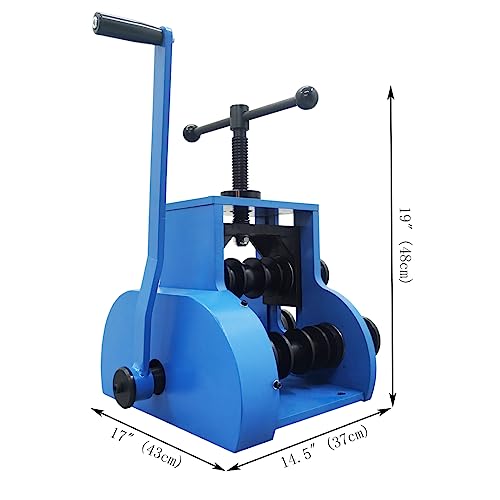 WYDDDARY Manual Pipe Tube Ring Roll Bender Hand-operated Pipe Bender Machine Square Pipe Round Pipe Arc Bending Machine