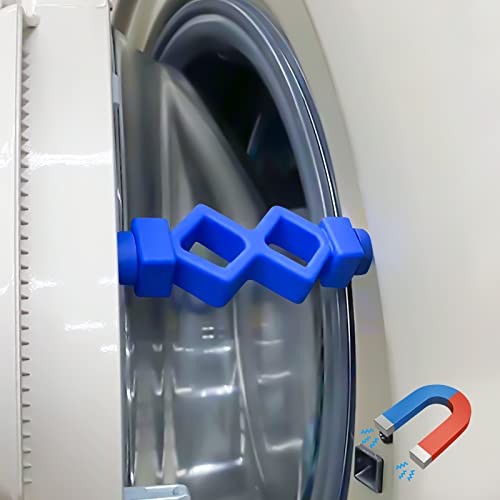 Front Load Washer Door Holder, Flexible Washing Machine Door Stopper Helps your Washer Dry Properly to Prevent Odors, Fits Most Washing Machines (Blue)