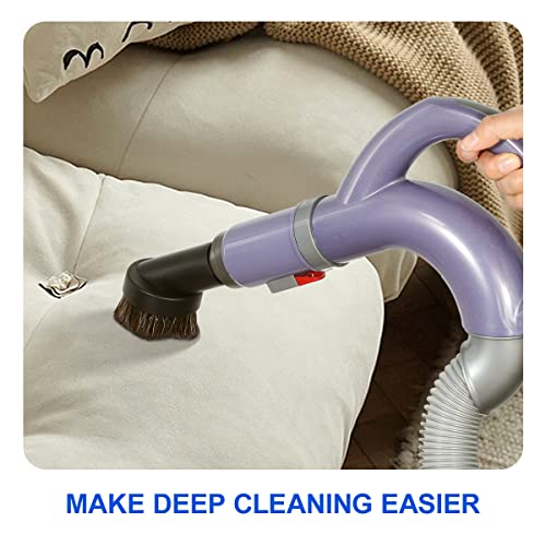 Lanmu Horse Hair Vacuum Attachment Compatible With Shark Nv352 Nv356E Nv360 Nv350 Nv351 Nv356 Uv440 Navigator Lift-Away Vacuum Cleaner, 1.25" Soft Dusting Brush Hose Adapter #TOP6