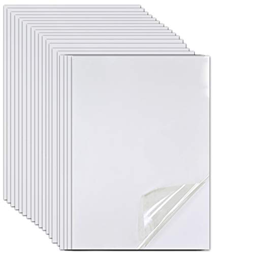 KRISMYA Printable Clear Vinyl for Inkjet Printer - 20 Sheet 8.3 x 11.7 Inches Clear Premium Waterproof Sticker Paper,Dries Quickly