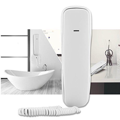 Eboxer Noise Canceling Wandtelefon Letzte Wahlwiederholung Anti-Interferenz Wandmontiertes Telefon Festnetztelefone für Haus/Büro(Weiß)