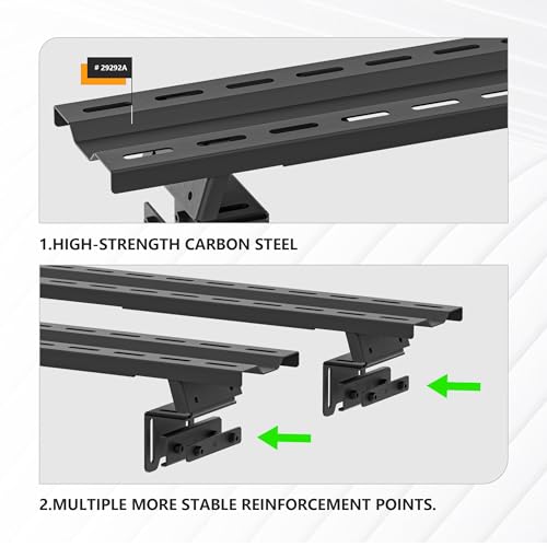 Image of YZONA Adjustable Truck Bed Racks Compatible with Tacoma /Silverado /Sierra /Ram /Tundra /Titan /Frontier /Colorado /Canyon /Ford F-Series /JT /Ranger /Maverick, Universal Cargo Cross Bar