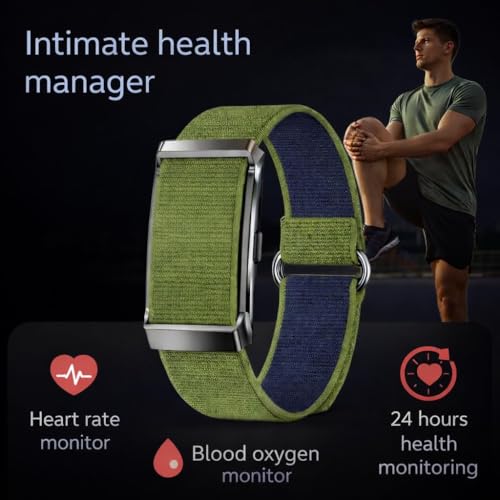 Image of StyleOxx GT Pro Smart Fitness Band,24 /7 Activity Tracking, Heart Rate Monitoring, HRV Analysis, Stress and Sleep Tracking, 30+ Days Battery Life, Ai-Analysis,Subscription Free App (Fern Green)