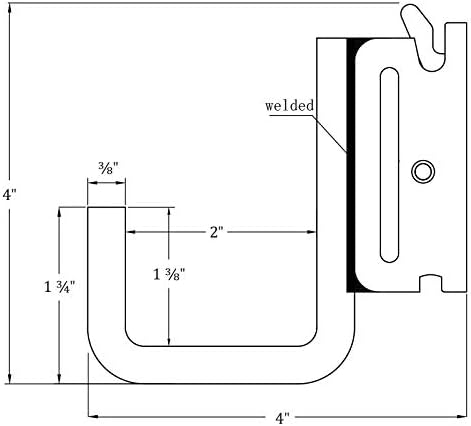 Cargo Equipment Corp. Small Square Hook for E Track 4 Pack