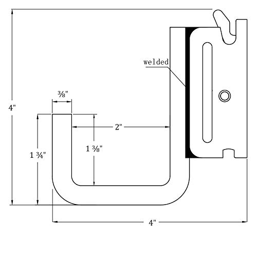 Cargo Equipment Corp. Small Square Hook for E Track 4 Pack