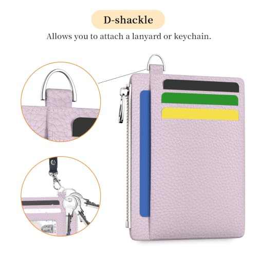 Image of Hancynir Minimalist Slim Wallet Women Credit Card Holder, RFID Small Cute