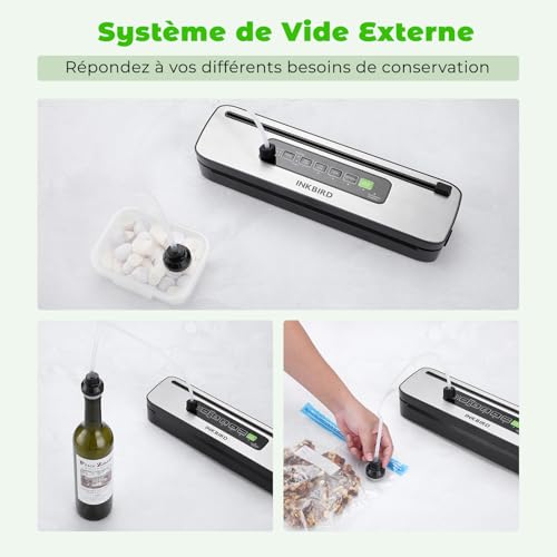 Machine sous vide alimentaire INKBIRD 130W orange avec coupeur