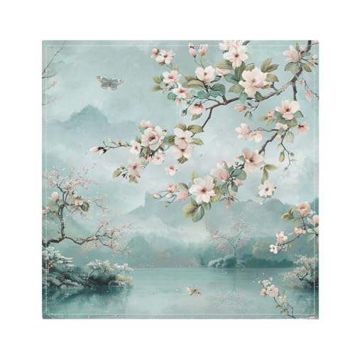 Servilletas de tela Qilmy Cherry Blossoms 20x20 in x4 miniatura 5