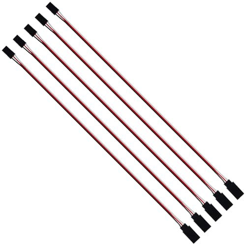 Nvwadayu 3-Pin Servo Extension Wire Lead Female to Male, JR Plug Connector, RC Servo Extension Wire Connectors, Remote Control Parts for RC Car Drone Quadcopter Aircraft ETC. (50cm-5pcs)