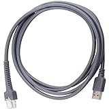 SOTESIN 𝐔𝐒𝐁 𝐂𝐚𝐛𝐥𝐞 𝐟𝐨𝐫 𝐁𝐚𝐫𝐜𝐨𝐝𝐞 𝐒𝐜𝐚𝐧𝐧𝐞𝐫USB to RJ45 CBA-U01-S07ZAR LS2208-SR DS2208 DS2278 DS8178 LS1203 LS4208, Compatible for Motorola Symbol Zebra (3M/10FT Flatted USB Port)