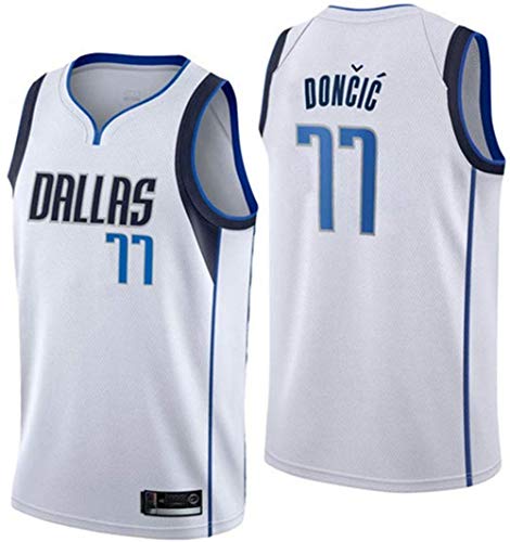 Formesy Camiseta de Baloncesto para Hombres - NBA Dallas Mavericks #77 Doncic Camiseta de Baloncesto Unisex Sportswear Camiseta