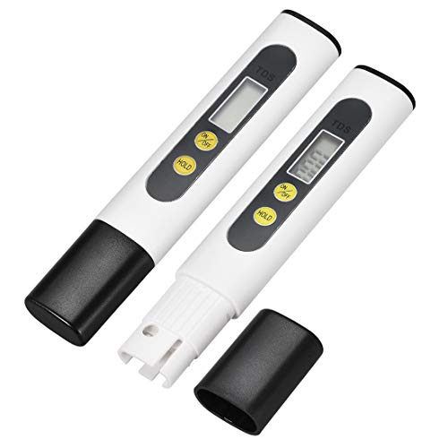 sourcing map TDS Meter 2 PPM Conductivity Meter Digital Tester for Water Aquarium Pool 2pcs