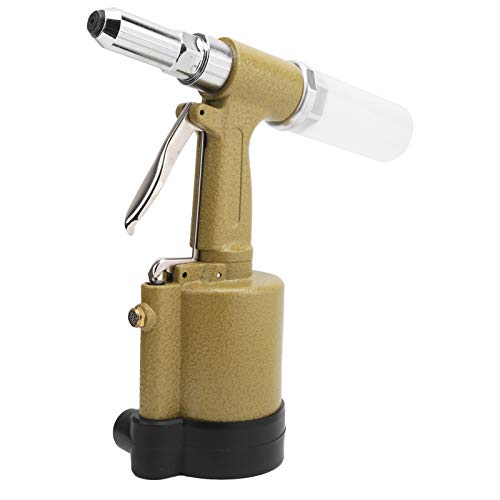 FTVOGUE Hydraulic Pneumatic Rivet Gun, Industrial Grade Air Powered Rivet Tool with 3 Claw Structure for Steel and Aluminum Rivets 2.4mm to 4.8mm Capacity (US Style)