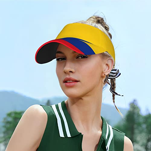 Image of Cute Funny Flag Hat Women Men Adjustable Flag Sport Sun Visor Hat Summer Fashion Sun Cap Beach Flag Hat