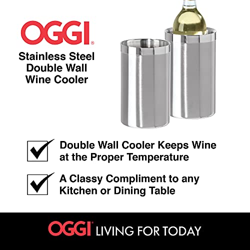 Oggi Wine Cooler, Stainless Steel