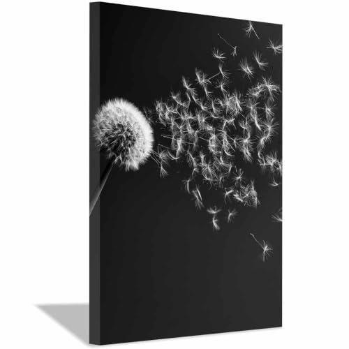 Tableau toile decoration murale pissenlits XENIOU cadre 60x90cm