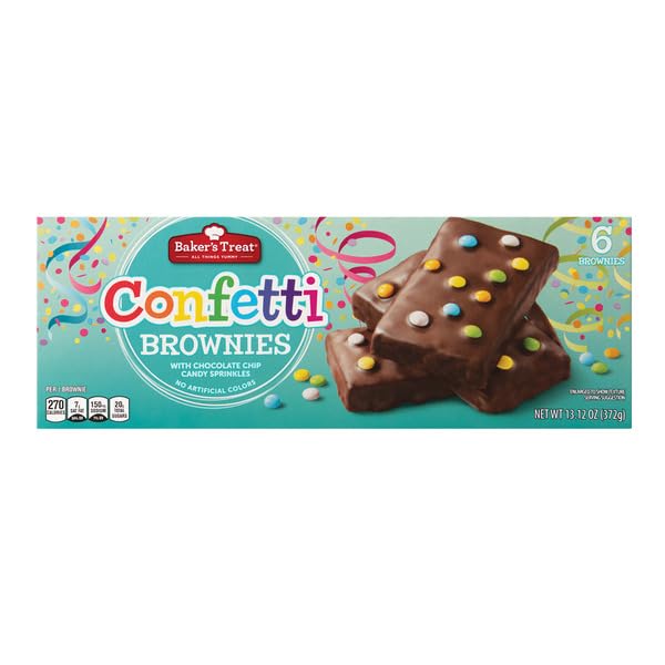 Baker's Treat Confetti Brownies 13.12 oz (372g) Grocery
